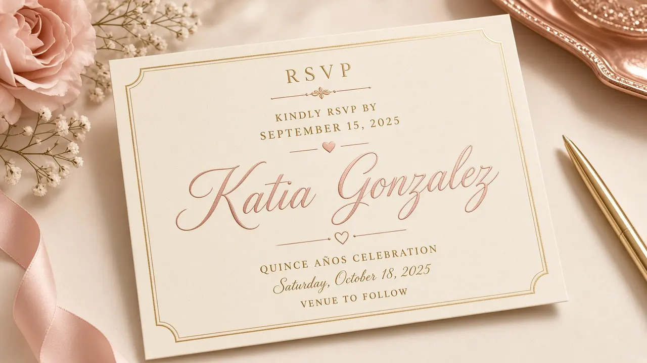 Katia Gonzalez RSVP stationery
